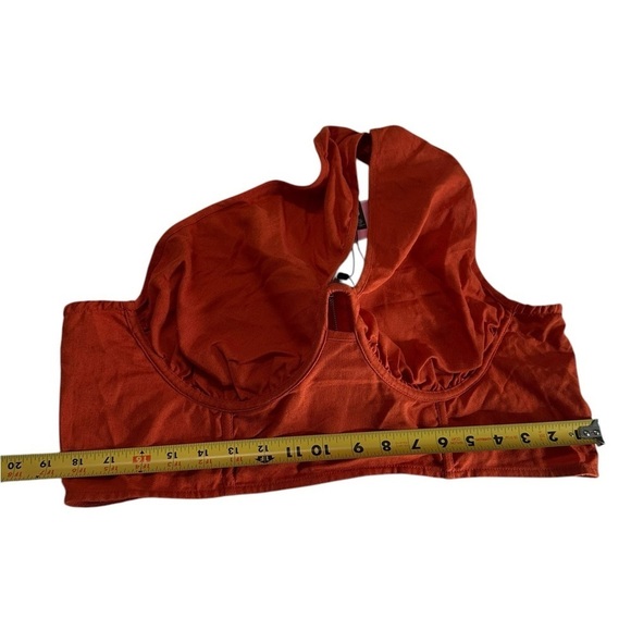 Pretty little thing Plus Rust One Shoulder Corset Top Size 14 NWT - Picture 13 of 17